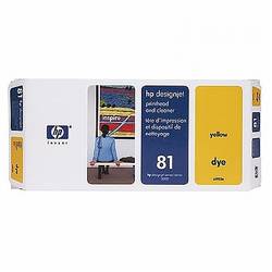 HP 81 Yellow Dye Printhead + Printhead Cleaner, C4953A