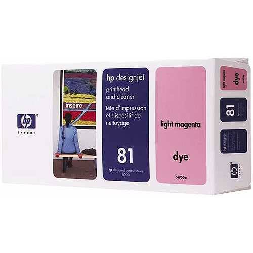 HP 81 Light Magenta Dye Printhead and Printhead Cleaner, C4955A