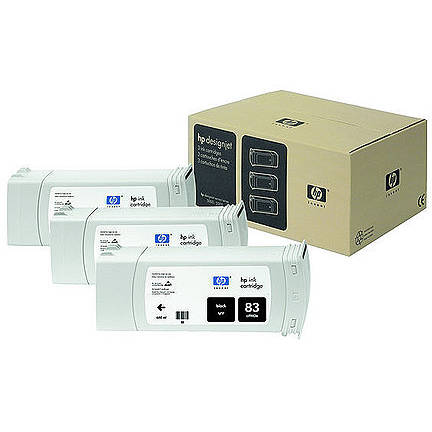 HP 83 3-pack 680-ml Black UV, C5072A