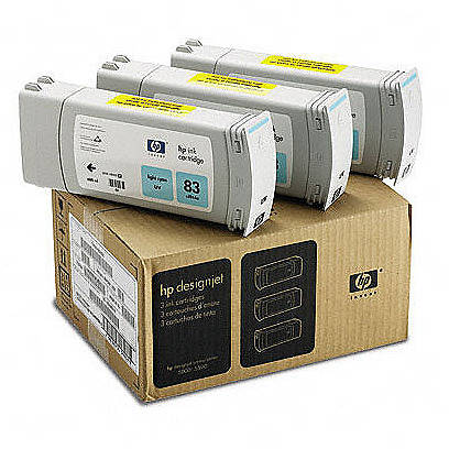 HP 83 3-pack 680-ml Light Cyan UV, C5076A