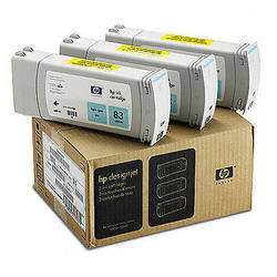 HP 83 3-pack 680-ml Light Cyan UV, C5076A