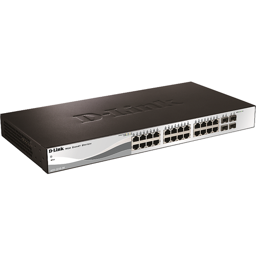 Switch D-LINK DGS-1210-28P, 24 porturi 10/100/1000 (24 PoE), 4 porturi SFP