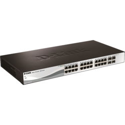 Switch D-LINK DGS-1210-28P, 24 porturi 10/100/1000 (24 PoE), 4 porturi SFP
