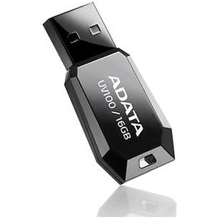 Memorie USB A-DATA UV100, 16GB, USB 2.0, Negru