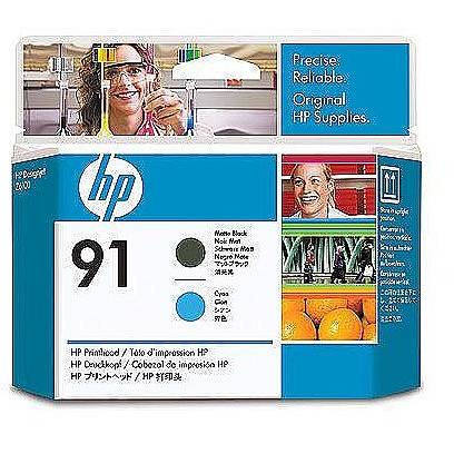 HP 91 Matte Black and Cyan Printhead, C9460A