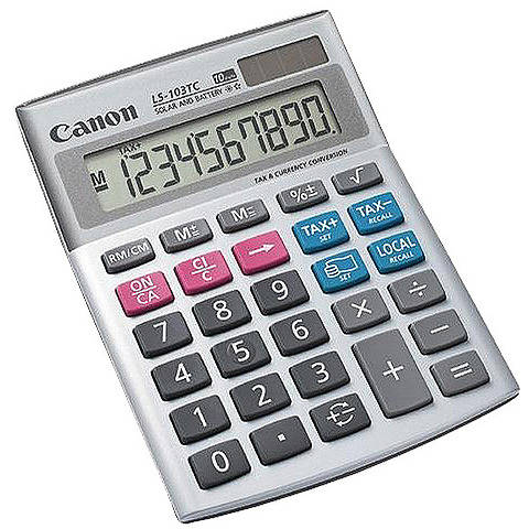 Calculator de birou Canon LS-103TC, 10 digiti, Dual Power