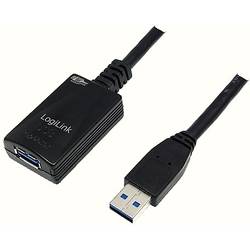 Cablu de date LogiLink UA0127, USB3.0 mama-tata, lungime cablu: 5m, retail, Negru