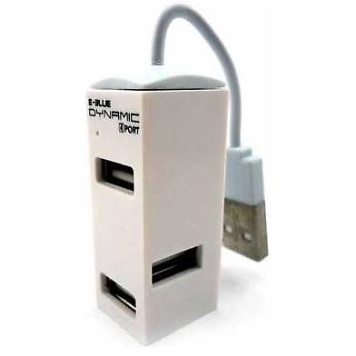 Hub USB E-Blue Dynamic Purity, 4 x USB2.0, Alb
