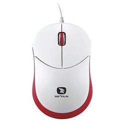 Mouse Serioux Rainbow 680, 1000dpi, USB, Alb / Rosu