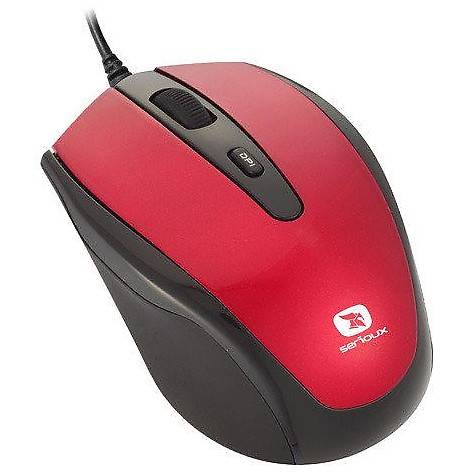 Mouse Serioux Pastel 3300, 1600dpi, USB, Rosu