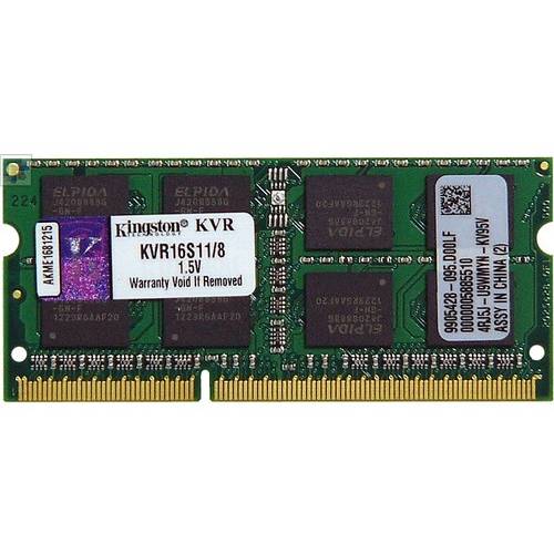 Memorie Notebook Kingston DDR3, 8GB, 1600MHz, CL11, KVR16S11/8