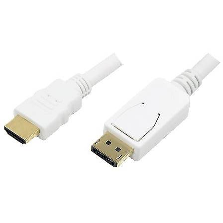 Cablu Adaptor DisplayPort la HDMI, 2m, Alb, LOGILINK, CV0055