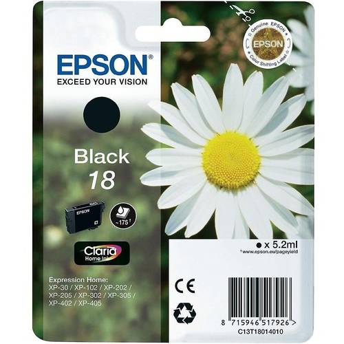 Epson cartus cerneala  Black 18 Claria Home Ink pentru XP-305, XP-405
