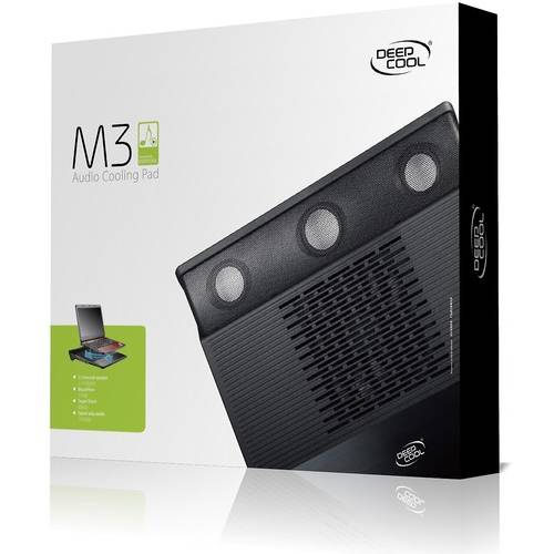 Cooler Laptop Deepcool M3, Include boxe 2 boxe stereo si subwoofer