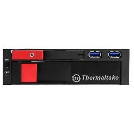 Rack Rack Thermaltake Max 5 Duo, Intern, 2.5'' si 3.5'', SATA - USB 3.0, Negru