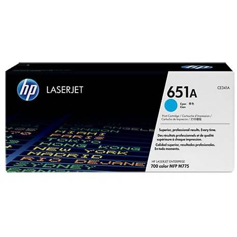 Cartus Toner LaserJet Cyan HP 651A, CE341A