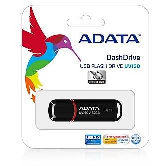 Memorie USB A-DATA DashDrive UV150, 32GB, USB 3.0, Negru