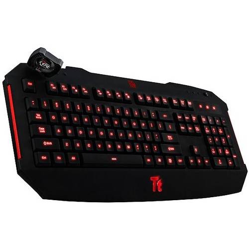 Tastatura gaming Thermaltake Tt eSPORTS CHALLENGER, Iluminata, Ventilator, Negru