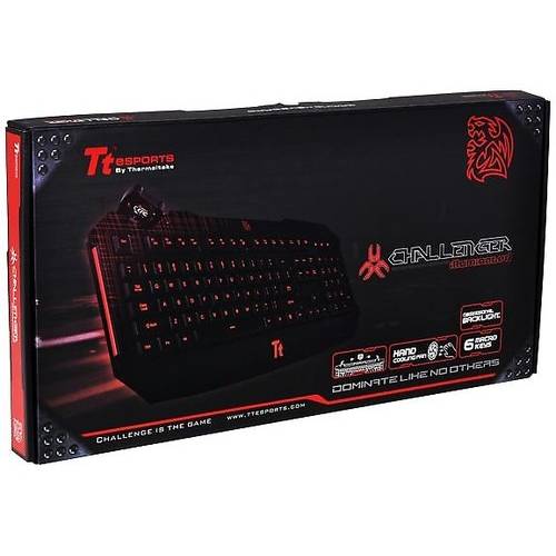 Tastatura gaming Thermaltake Tt eSPORTS CHALLENGER, Iluminata, Ventilator, Negru