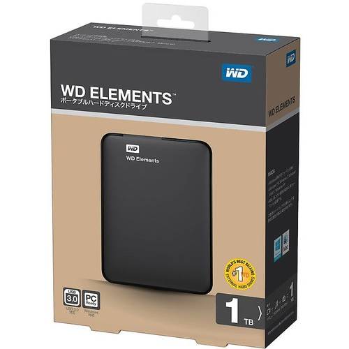 Hard Disk Extern WD Elements, 1TB, 2.5", USB 3.0, Negru