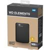Hard Disk Extern WD Elements Portable, 500GB, USB 3.0, 2.5'', Negru