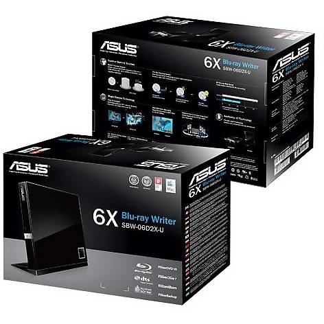 Unitate optica Asus SBW-06D2X-U, Blu-Ray Writer, Extern, USB 2.0