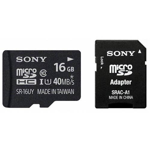 Sony Micro SDHC, 16GB, Clasa 10, UHS1 + Adaptor SD