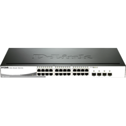 Switch D-LINK DGS-1210-24P, 24 porturi 10/100/1000 (12 PoE), 4 porturi SFP