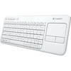 Tastatura Logitech K400, Wireless Touch, Alb