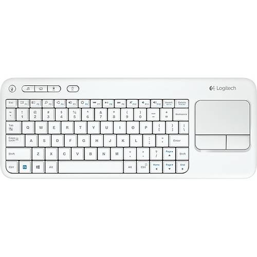 Tastatura Logitech K400, Wireless Touch, Alb