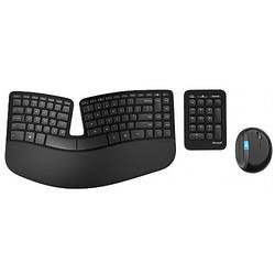 Kit Tastatura si Mouse Microsoft Sculpt Ergonomic Desktop, Wireless, USB, Negru