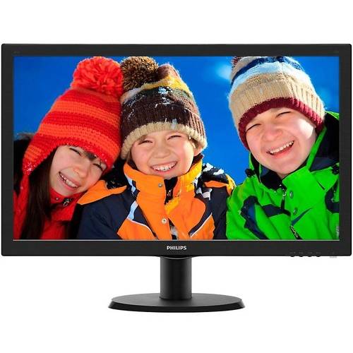 Monitor LED Philips 243V5LSB, 23.6'', 5ms, Full HD, Negru