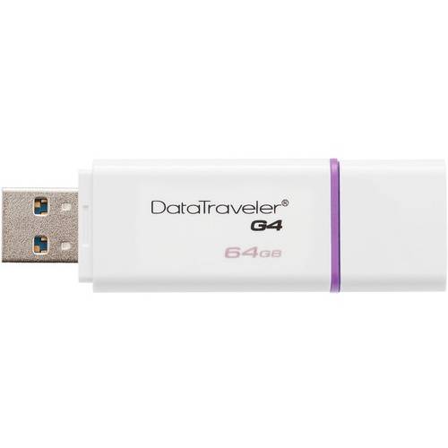 Memorie USB Kingston DataTraveler G4 64GB USB 3.0 Alb/ violet