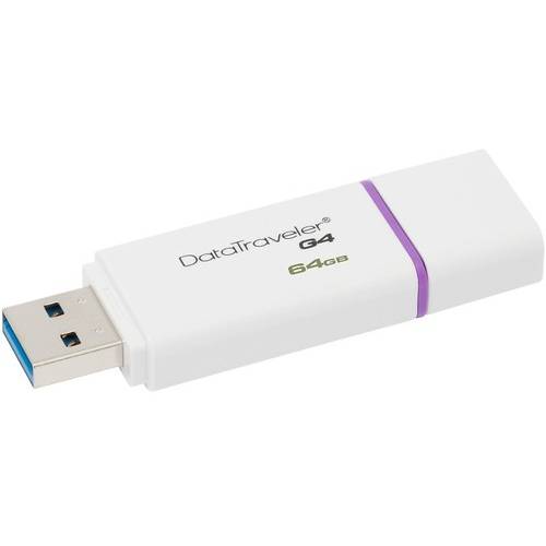 Memorie USB Kingston DataTraveler G4 64GB USB 3.0 Alb/ violet