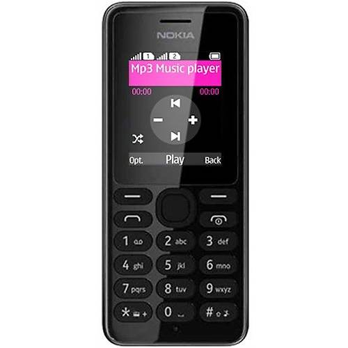 Telefon mobil Nokia 108, Dual SIM, 0.3MP, TFT 1.8'', Negru