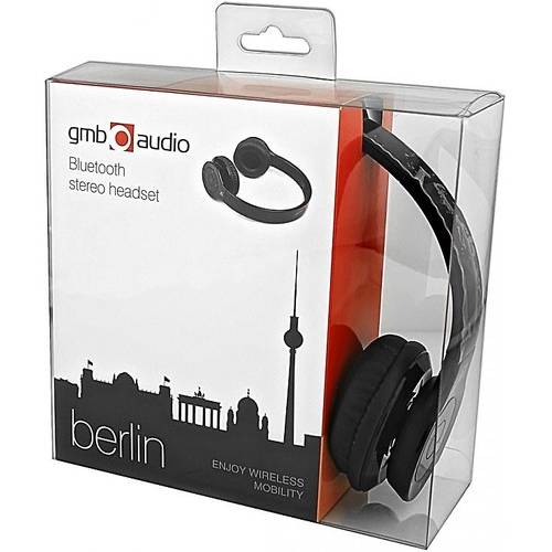 Casti Gembird Berlin BHP-BER-BK, Bluetooth, Cu microfon
