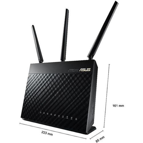 Router Wireless Asus   AC1900, 600 + 1300 Mbps, 2.4 GHz/ 5GHz