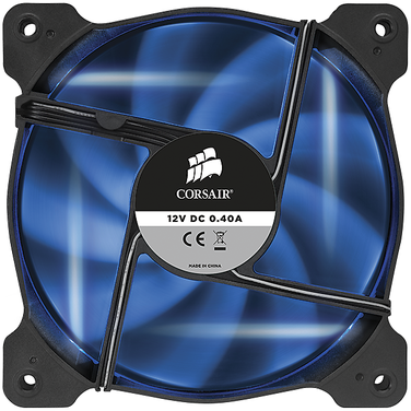 Ventilator PC Corsair AF120 LED Blue, Quiet Edition High Airflow 120mm Fan, Twin Pack