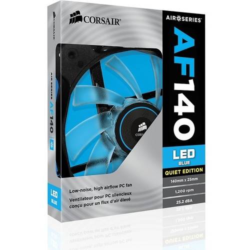 Ventilator PC Corsair AF140 LED Blue, Quiet Edition High Airflow 140mm Fan