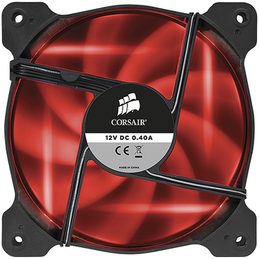 Ventilator PC Corsair AF120 LED Red, Quiet Edition High Airflow 120mm Fan