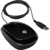 Mouse HP X1200,  Cu fir, USB, Optic, 1200 dpi, Negru