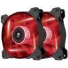 Ventilator PC Corsair AF120 LED Red, Quiet Edition High Airflow 120mm Fan, Twin Pack