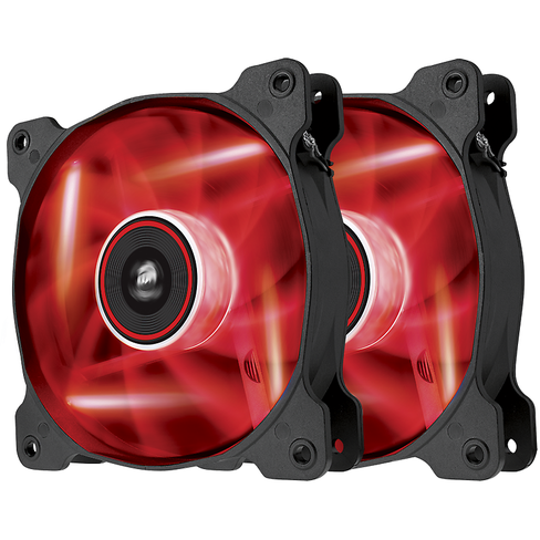 Ventilator PC Corsair AF120 LED Red, Quiet Edition High Airflow 120mm Fan, Twin Pack