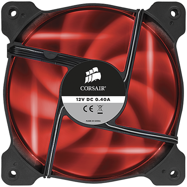 Ventilator PC Corsair AF120 LED Red, Quiet Edition High Airflow 120mm Fan, Twin Pack