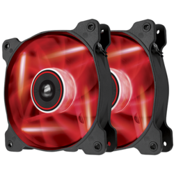 AF120 LED Red, Quiet Edition High Airflow 120mm Fan, Twin Pack
