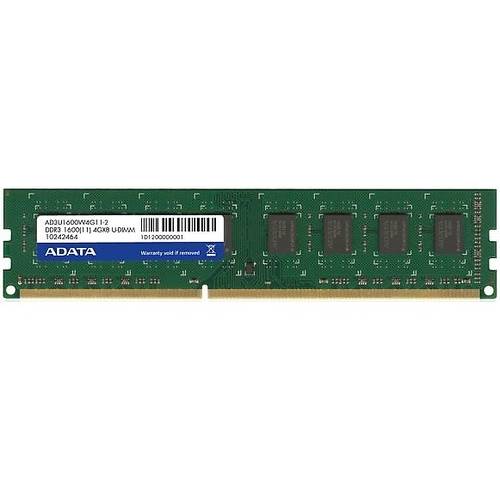 Memorie A-DATA 4GB DDR3 1600MHz Bulk CL11, AD3U1600W4G11-B