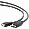 Cablu Date DisplayPort - HDMI digital Tata/Tata, 1 m, bulk, Gembird CC-DP-HDMI-1M