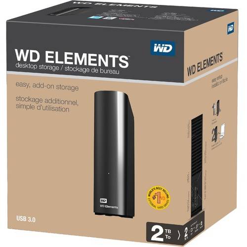 Hard Disk Extern WD Elements Desktop, 3TB, Negru