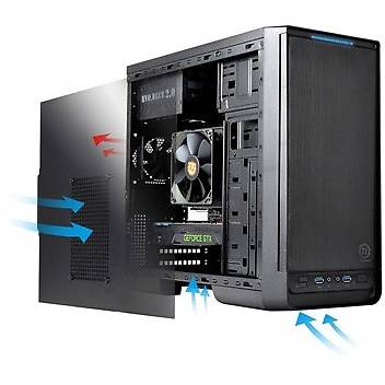 Carcasa Carcasa Thermaltake Urban S1, MiddleTower, mITX/mATX, Fara sursa, Negru