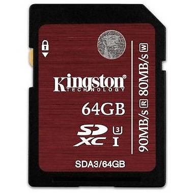 Card Memorie Kingston SDXC, 64GB, Class 10, UHS-I U3